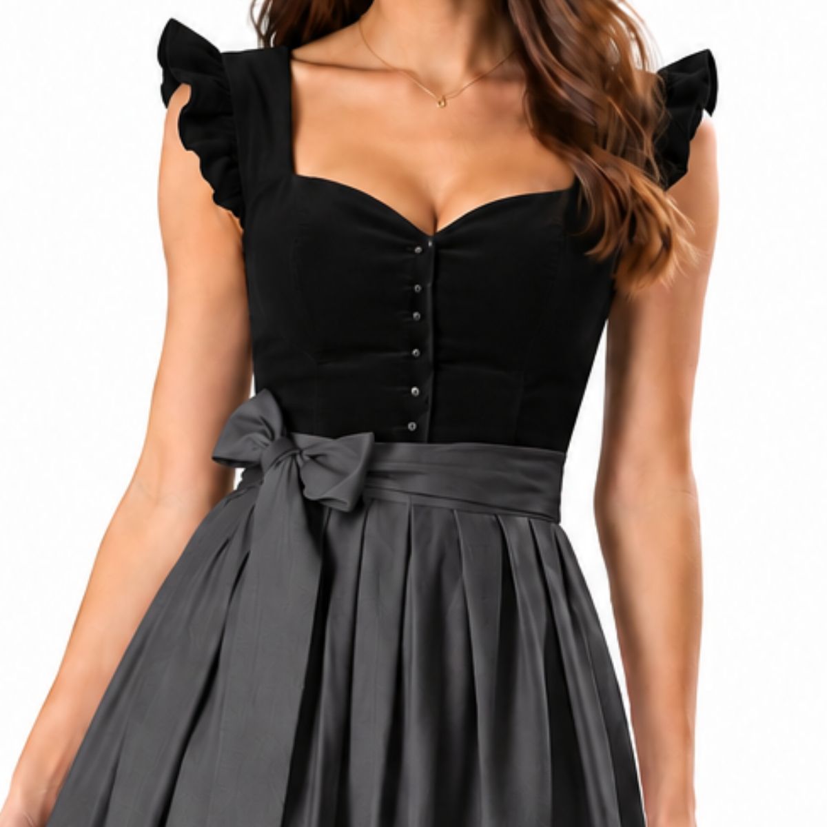 Black Dirndl Dress For Oktoberfest – Bavarian Style