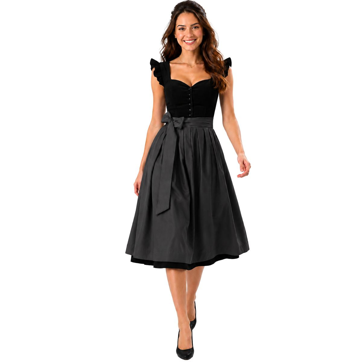 Black Dirndl Dress For Oktoberfest – Bavarian Style