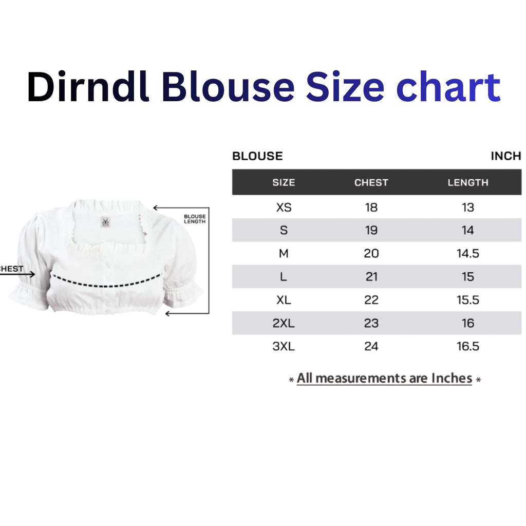 Women's Sheer Black Dirndl Blouse | Puff Sleeve Top