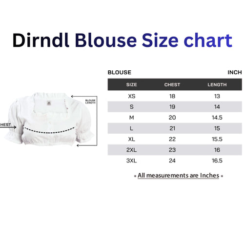 Black Dirndl Blouse with Lace Sleeves, Ruched Tie