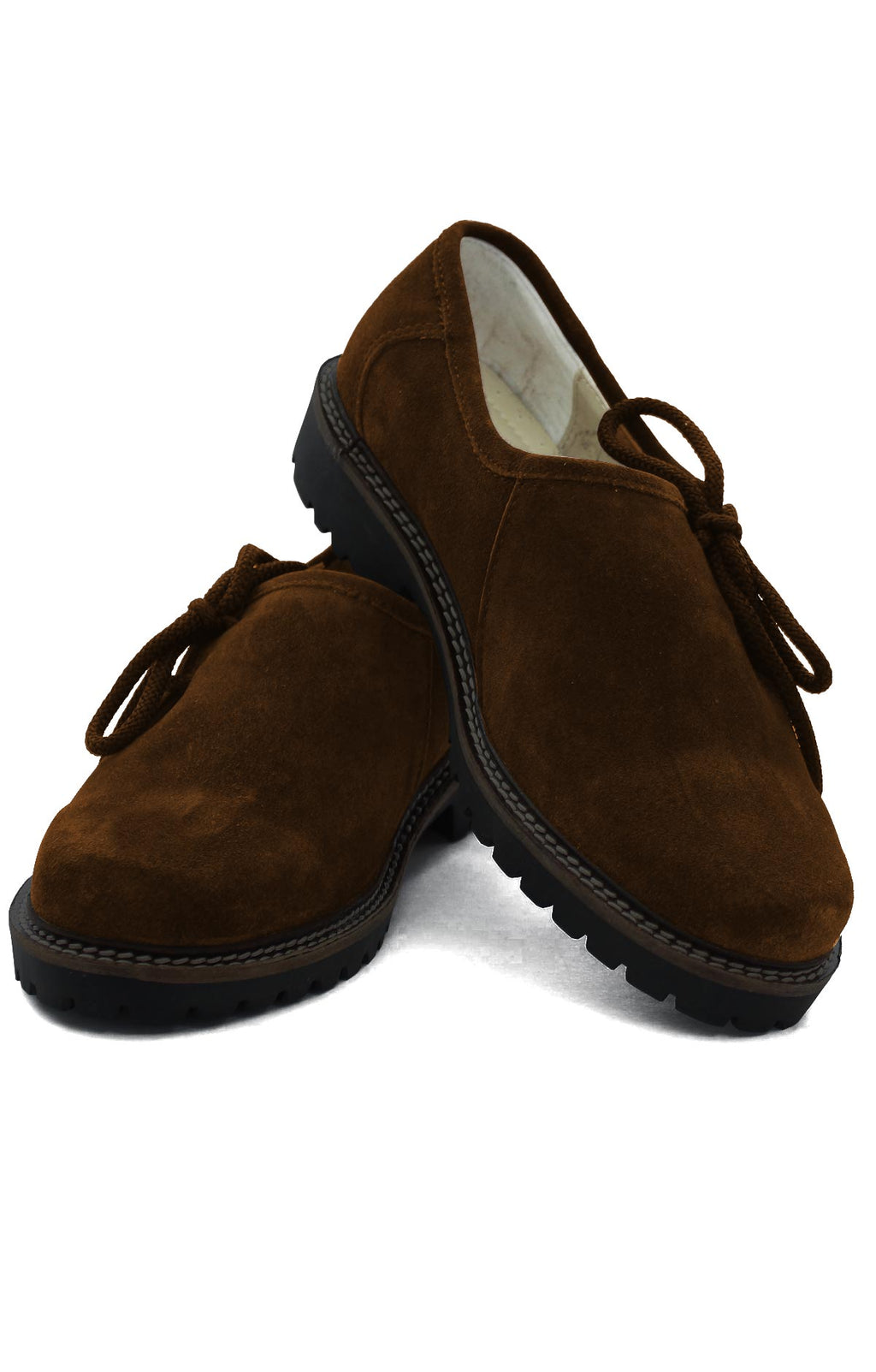 Men's Cognac Brown Suede Lederhosen Shoes – Haferlschuhe