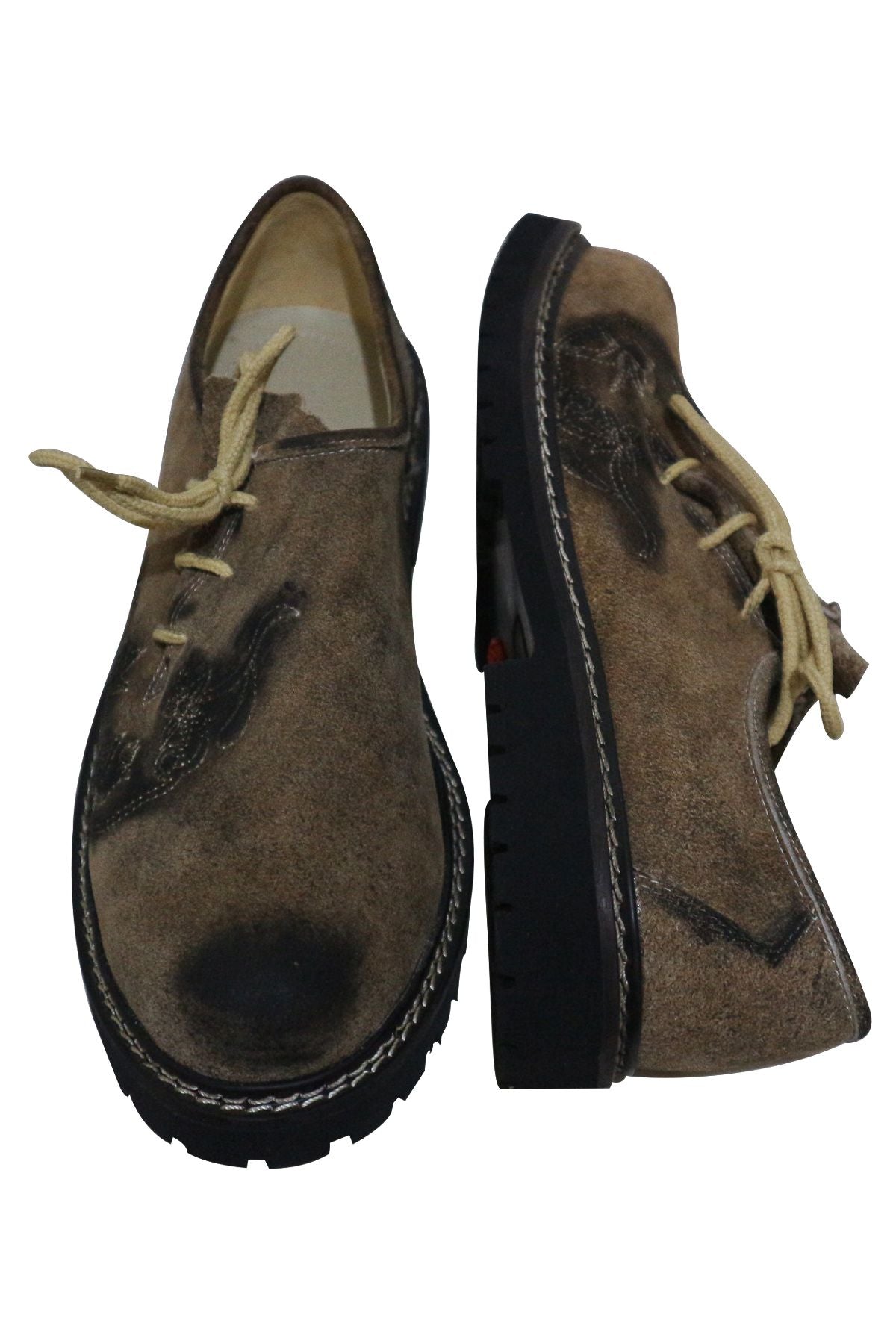 Men's Embroidered Suede Lederhosen Shoes – Haferlschuhe
