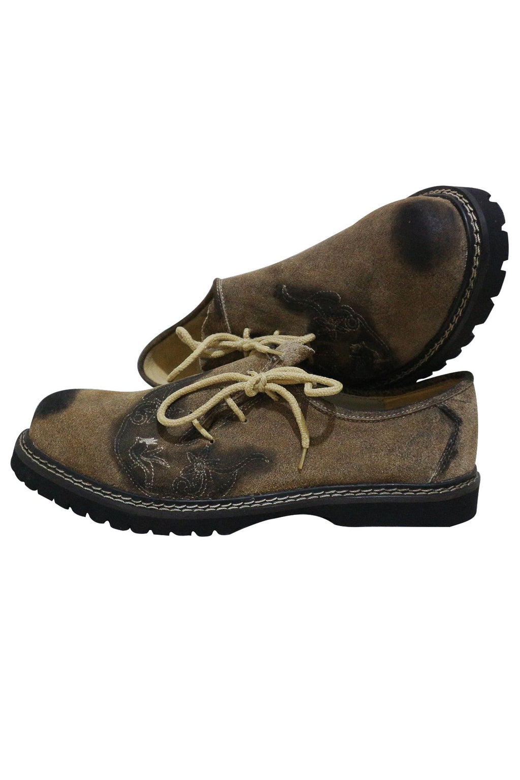 Men's Embroidered Suede Lederhosen Shoes – Haferlschuhe