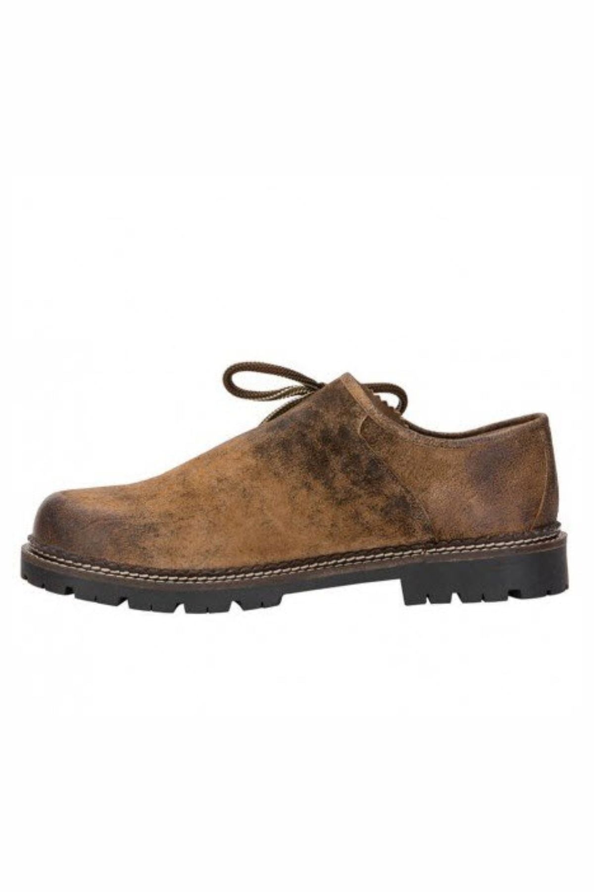Men's Vintage Distressed Leather Lederhosen Shoes