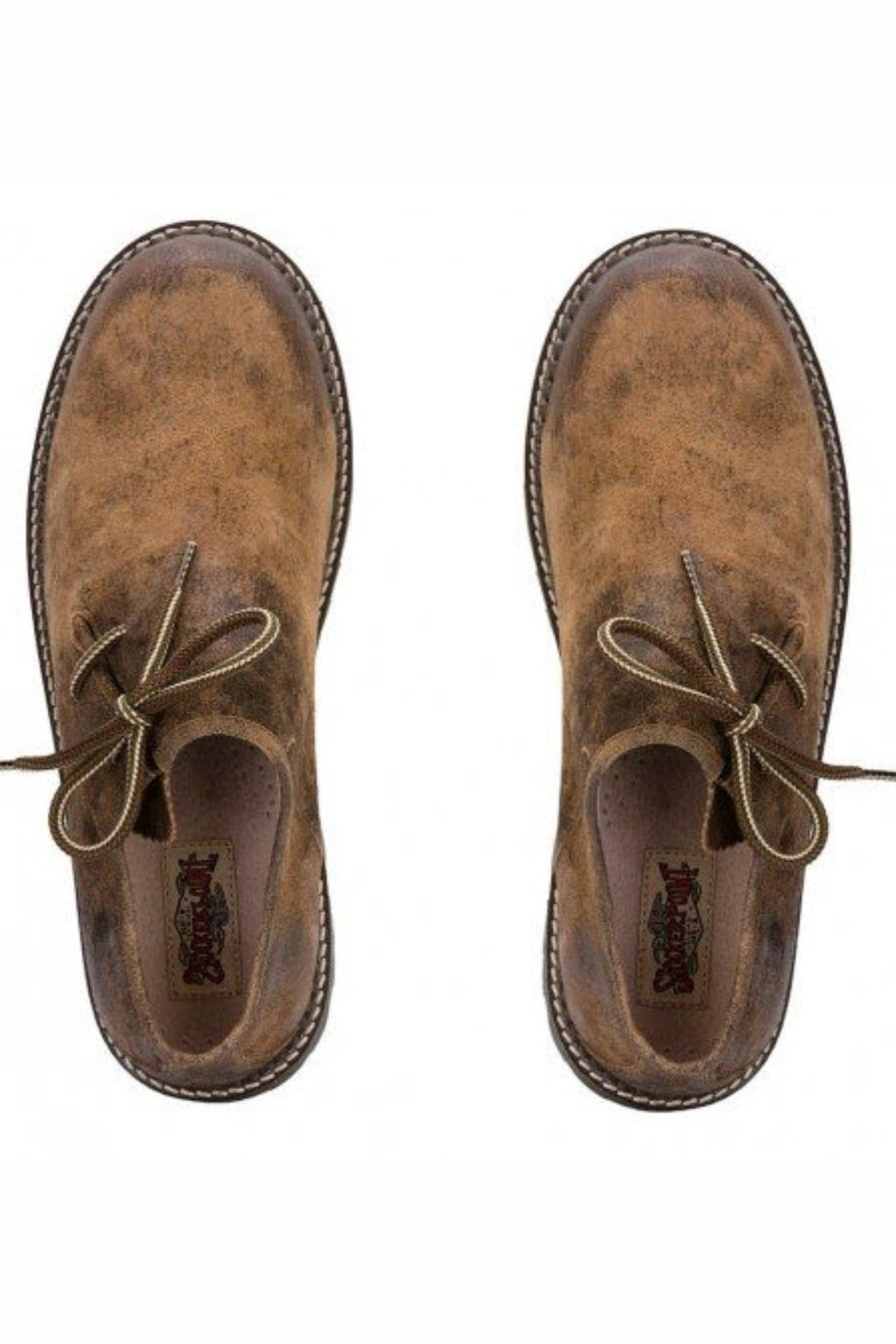 Men's Vintage Distressed Leather Lederhosen Shoes