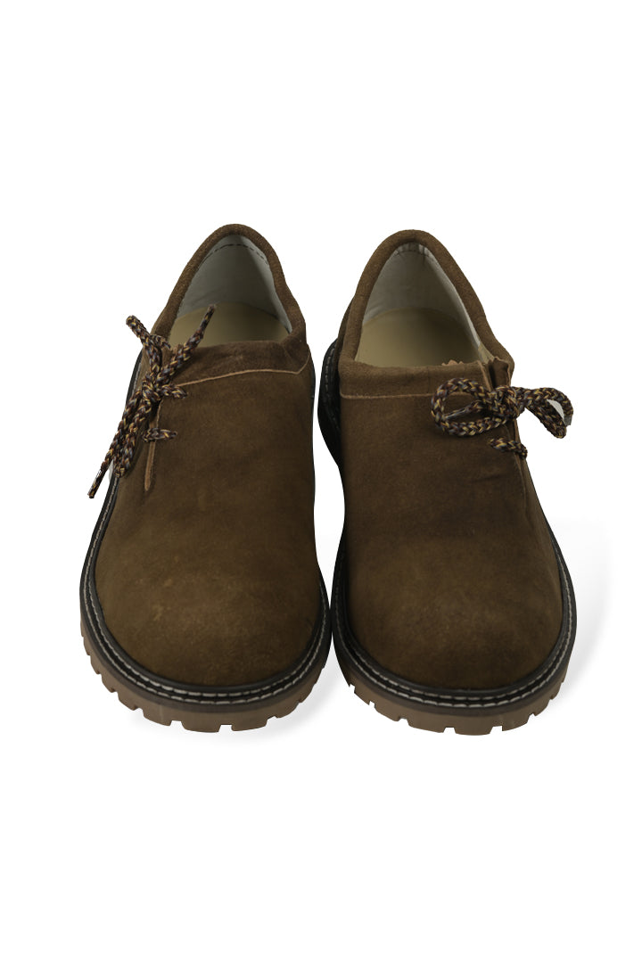 Men's Olive Brown Suede Lederhosen Shoes – Haferlschuhe