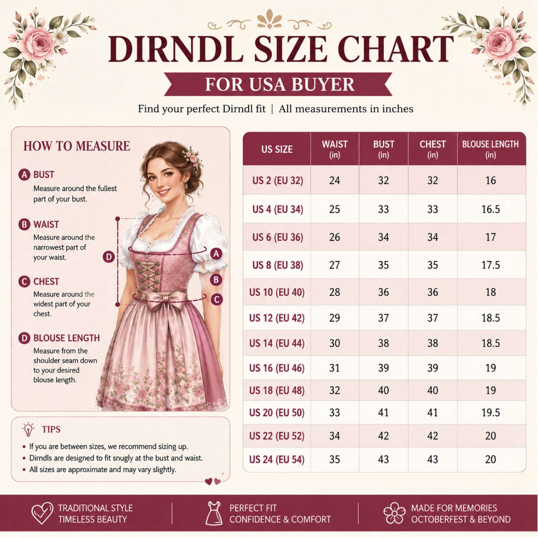 Navy blue velvet dirndl dress styled for Oktoberfest