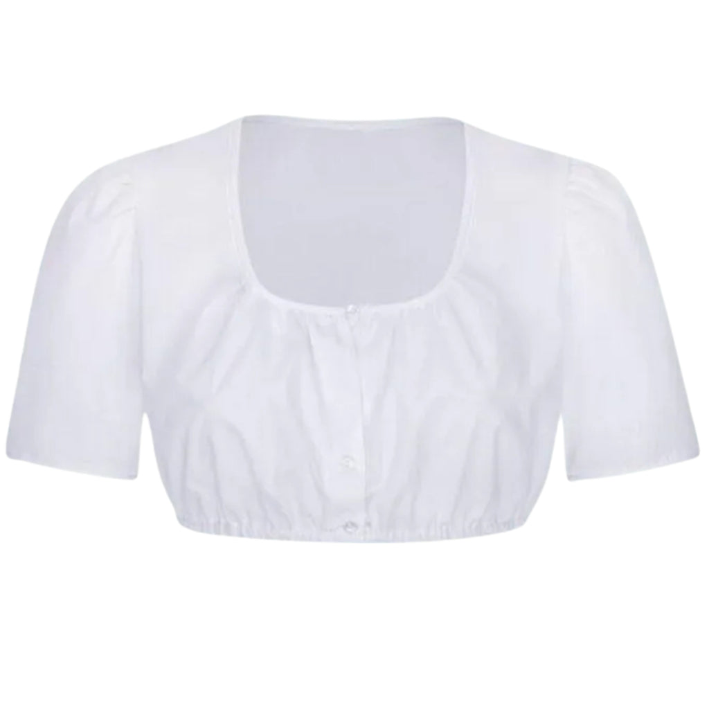 Plain White Dirndl Blouse | Classic Basic Style