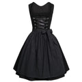 Black Dirndl Dress with Polka Dot Skirt