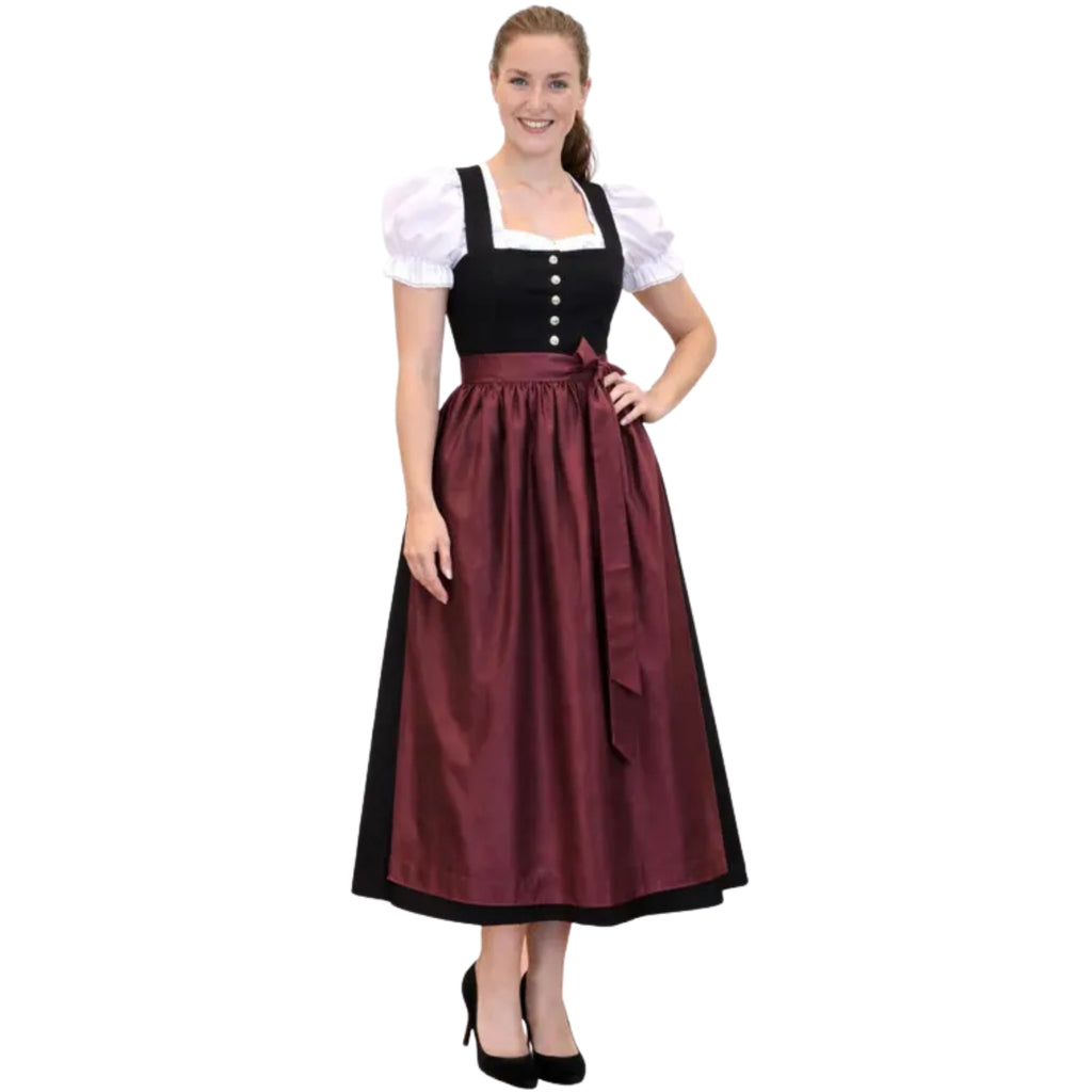 Plus Size Navy Velvet Dirndl Dress – Oktoberfest