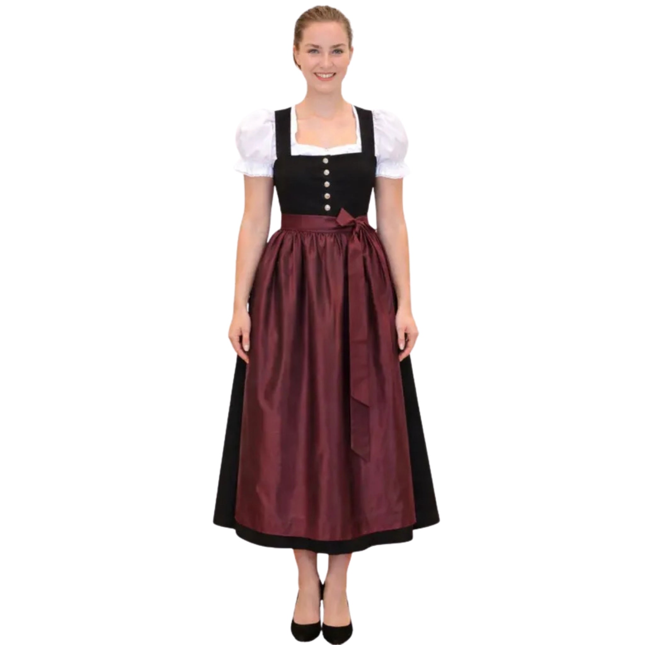 Plus Size Navy Velvet Dirndl Dress – Oktoberfest