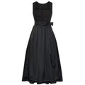 All Black Sleeveless Dirndl Dress with Bow