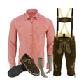 Men's Lederhosen Outfit Set with Shirt & Shoes