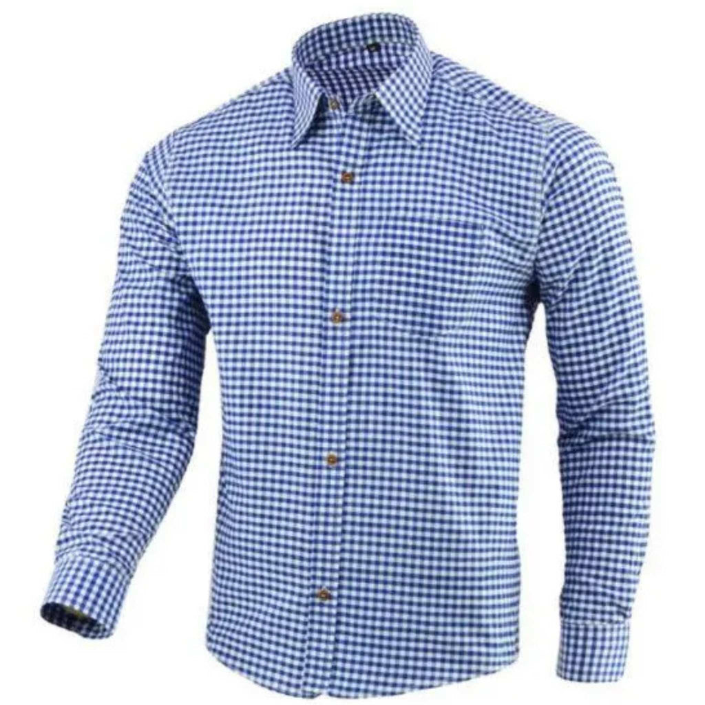 Men's Blue Lederhosen Outfit Set with Shirt & Shoes