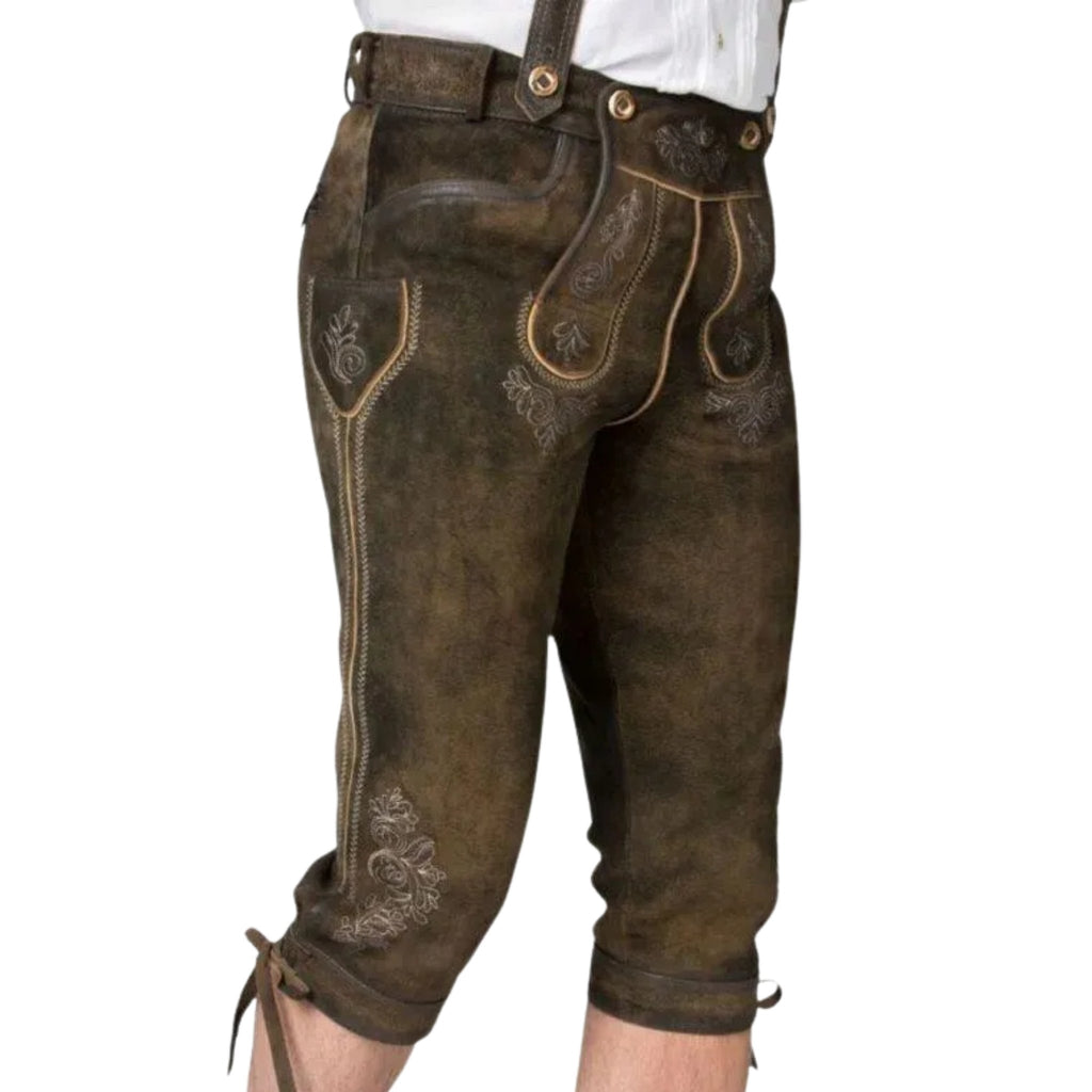 Men's Lederhosen Set with Shirt, Shoes & Socks