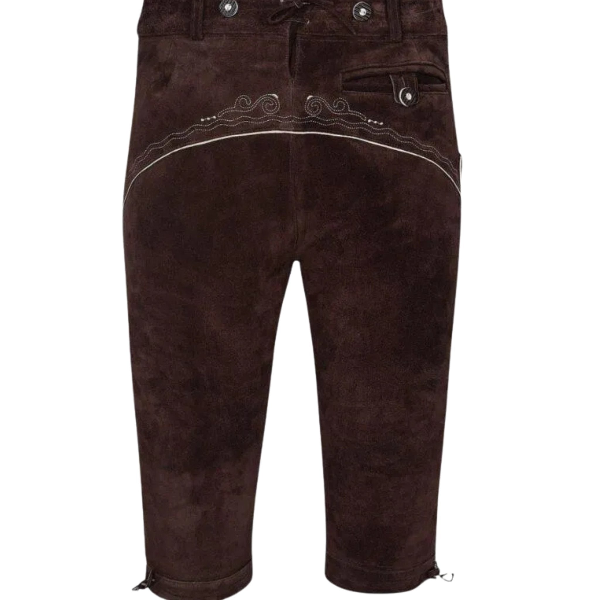 Men's Espresso Brown Lederhosen Set with Shirt