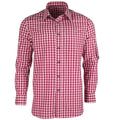 Men's Maroon Pink Gingham Check Casual Shirt