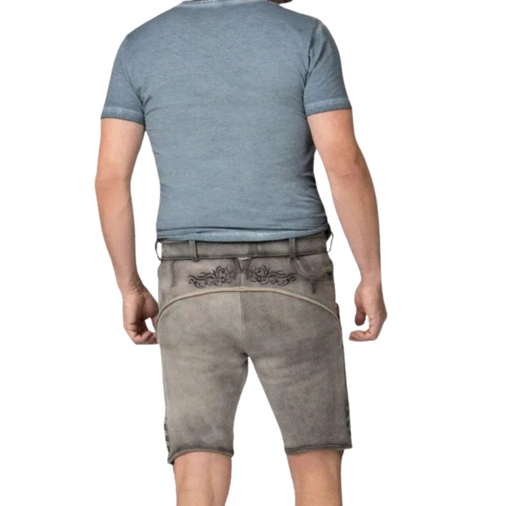 Men's Stag Graphic Tee with Grey Lederhosen Shorts