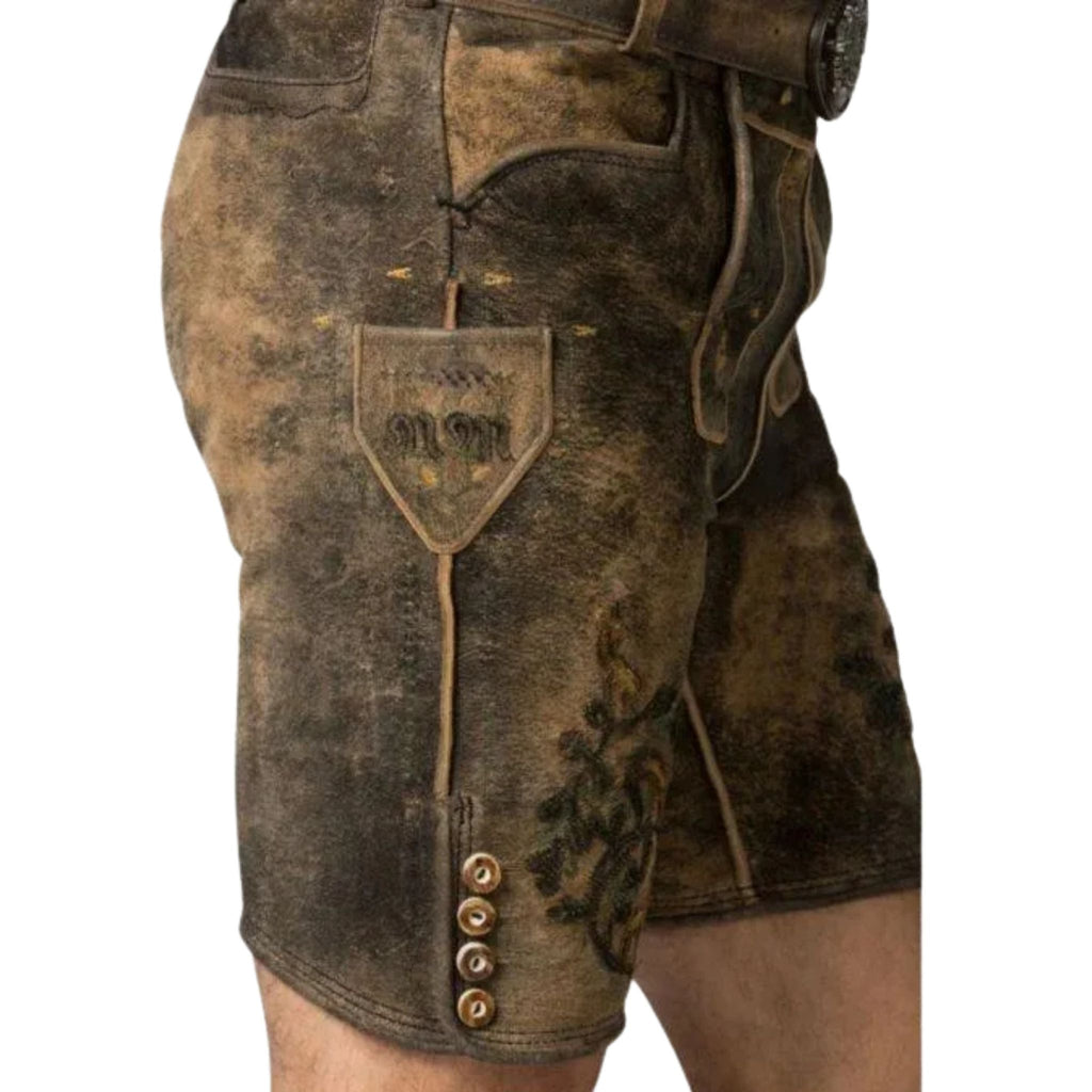 Men's Antler Shirt with Deer Print Lederhosen Shorts