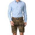 Men's Antler Shirt with Deer Print Lederhosen Shorts