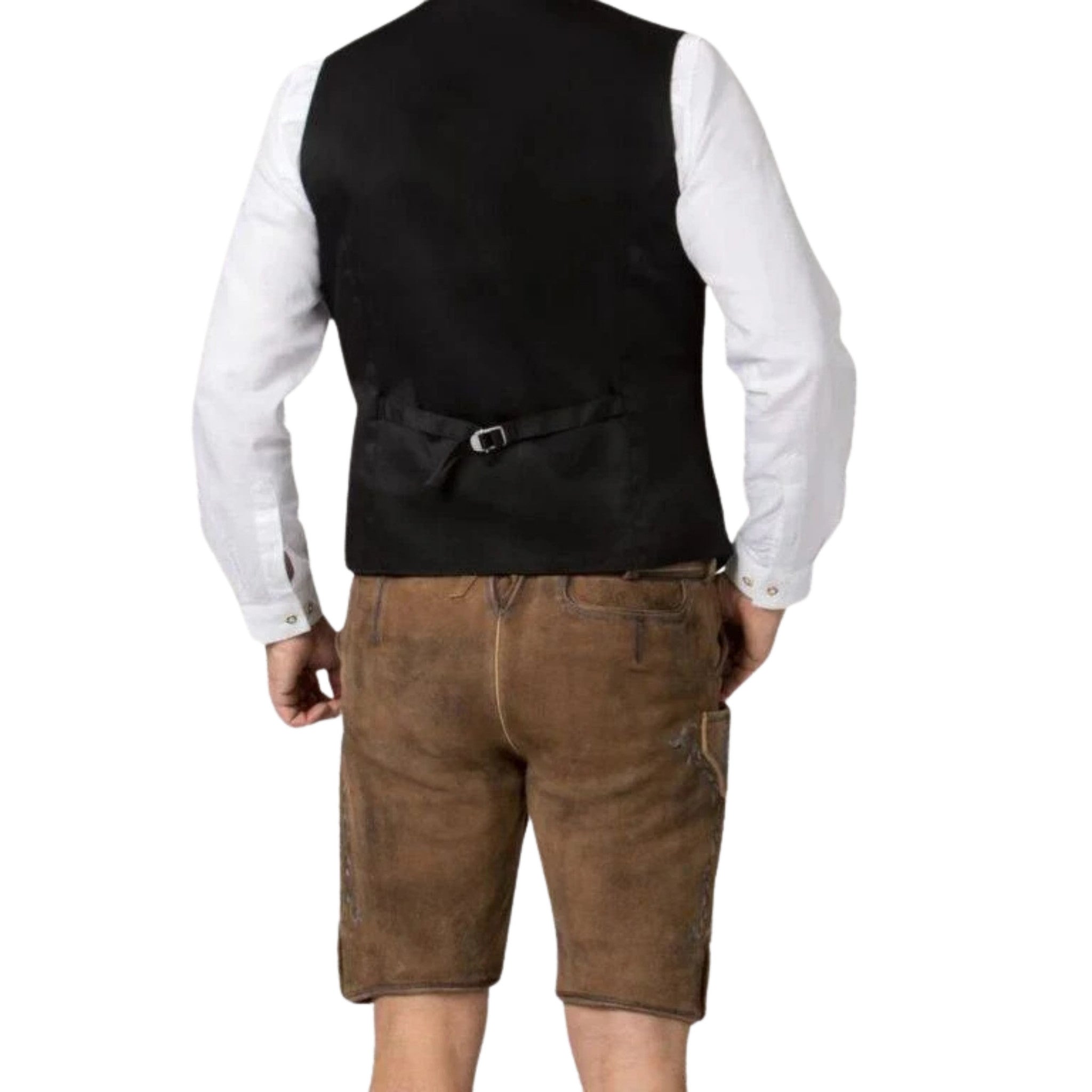 Men's Trachten Vest Set with Embroidered Lederhosen