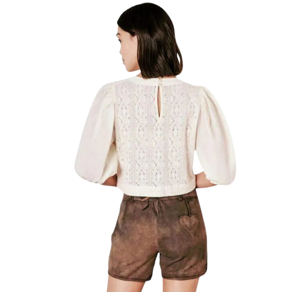 Women's Brown Suede Lederhosen Shorts