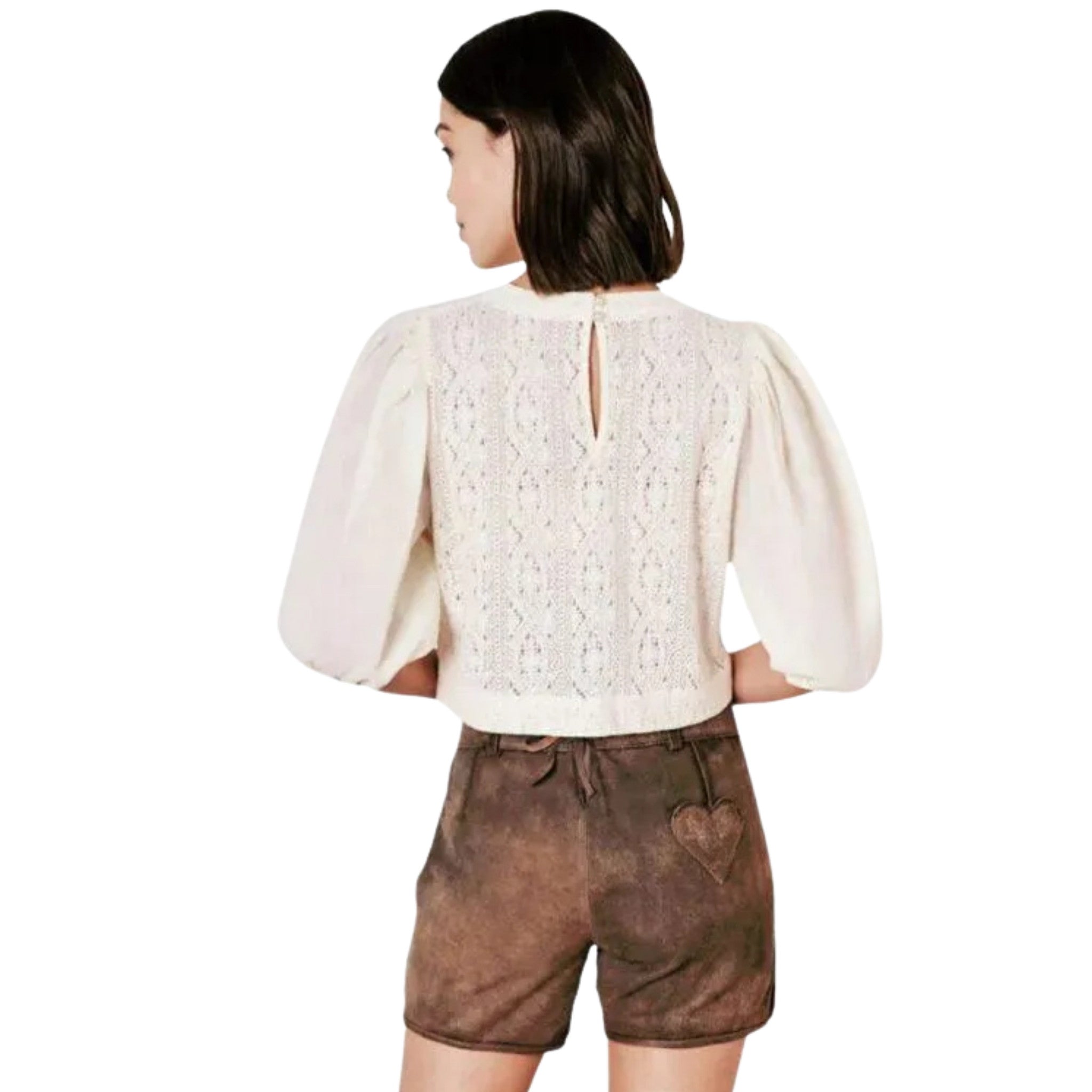 Women's Brown Suede Lederhosen Shorts