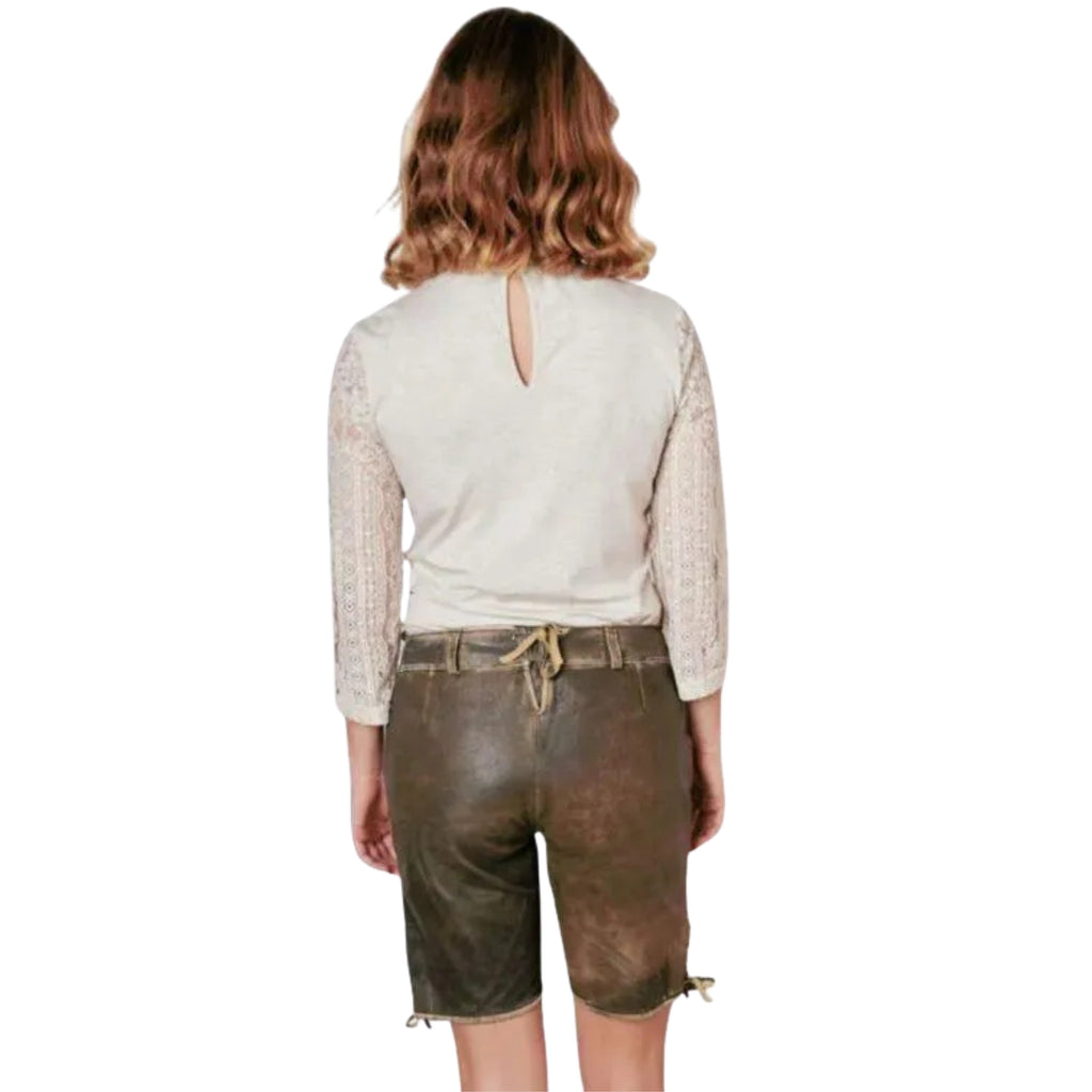Knee-Length Lederhosen Shorts for Women – Oktoberfest