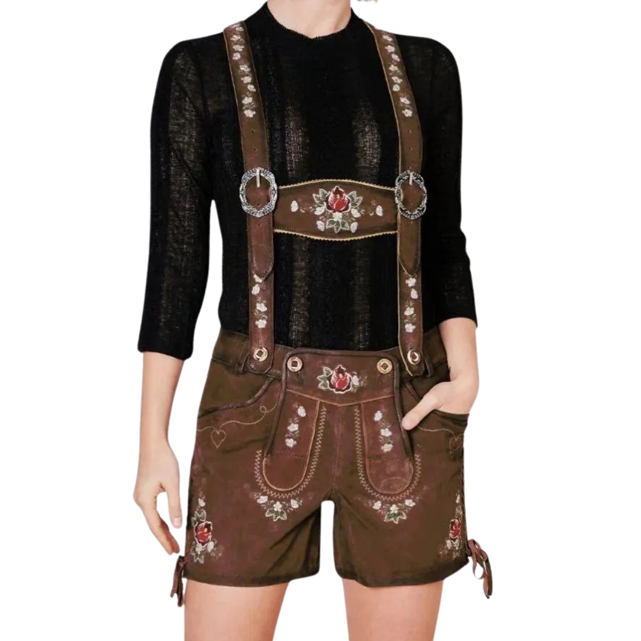 Braided Suspender Lederhosen Shorts – Oktoberfest