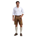 Men's Oak Leaf Embroidered Lederhosen with Belt