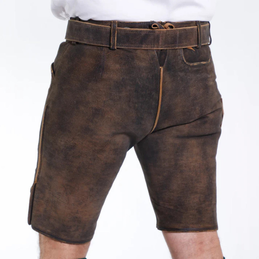 Men's Vine Embroidered Lederhosen with Deer Motif