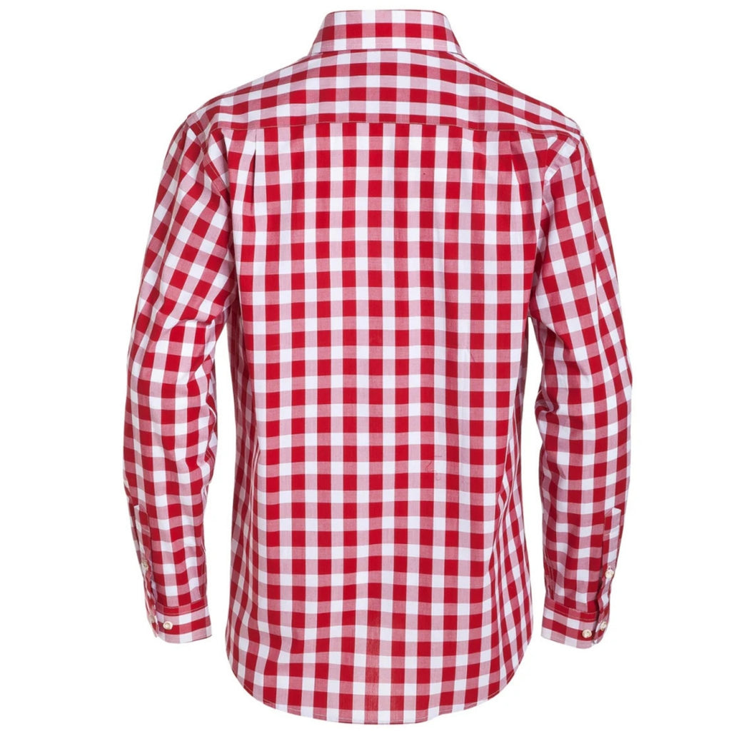 Men's Red Checked Trachten Shirt for Oktoberfest