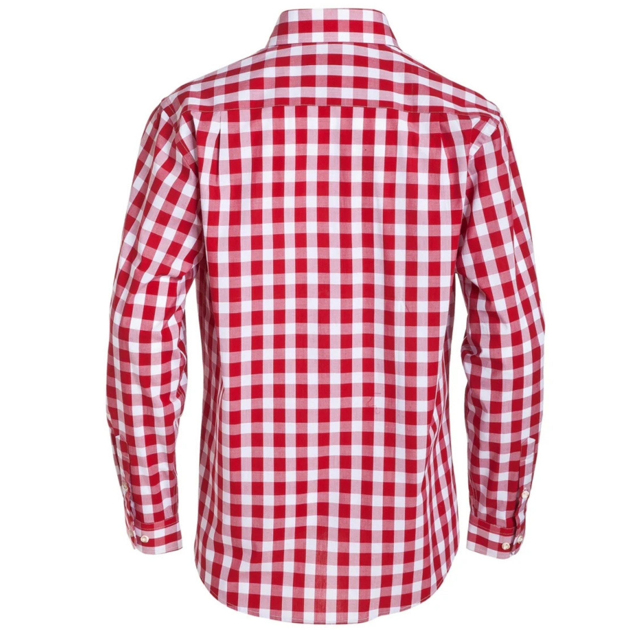 Men's Red Checked Trachten Shirt for Oktoberfest