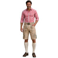 Men's Tan Oak Leaf Embroidered Lederhosen w/ Belt