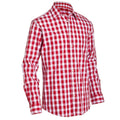 Men's Red Checked Trachten Shirt for Oktoberfest