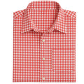 Men's Red Checked Trachten Shirt for Oktoberfest