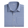 Men's Blue Checked Trachten Shirt for Oktoberfest