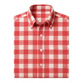 Men's Red Buffalo Check Button-Down Trachten Shirt