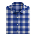 Men's Blue Buffalo Check Trachten Shirt for Oktoberfest