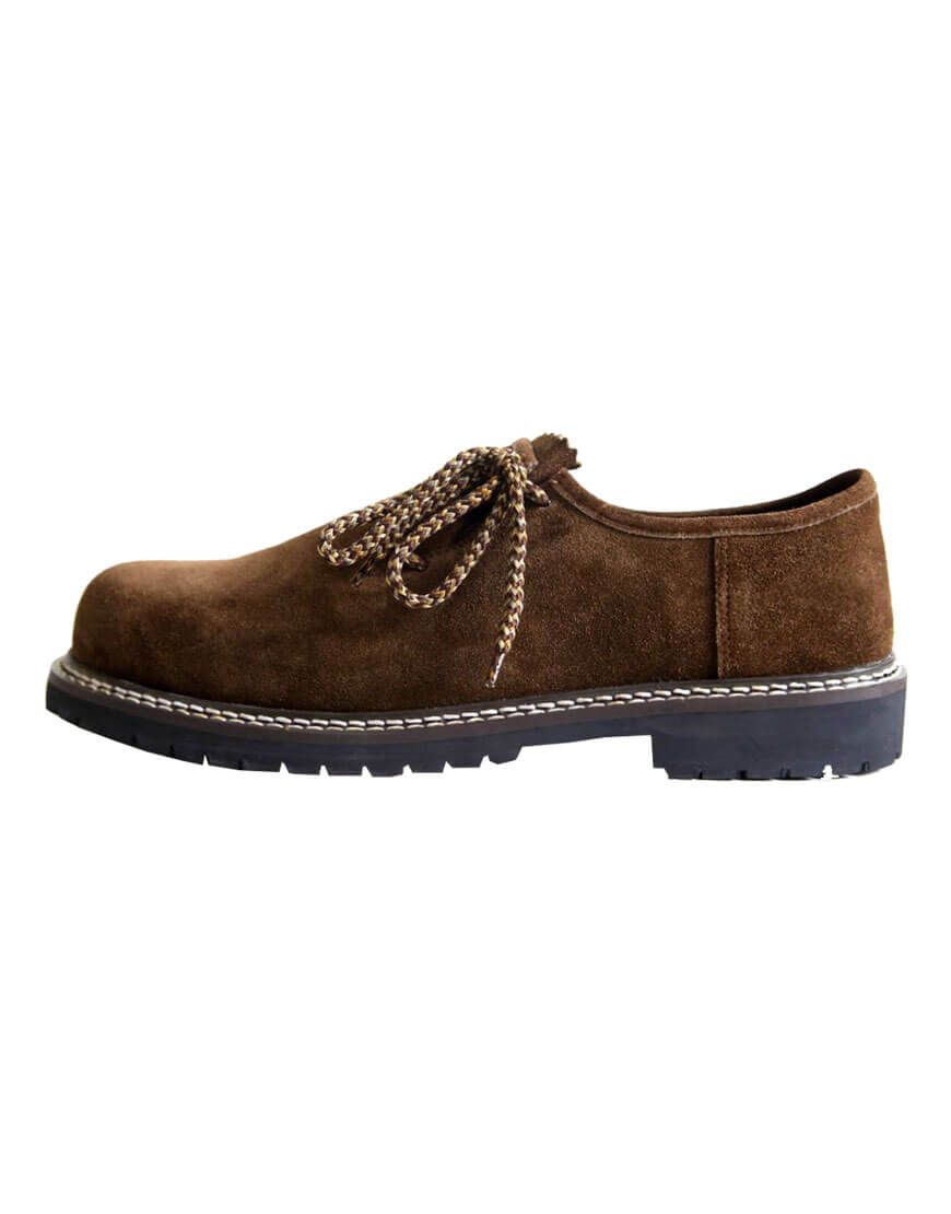 Men's Dark Brown Suede Lederhosen Shoes – Haferlschuhe